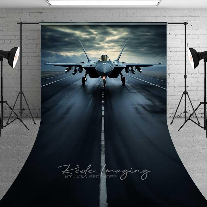 Aperturee Fighter Jet Military Sweep Photo Backdrop Aviation Photo Background