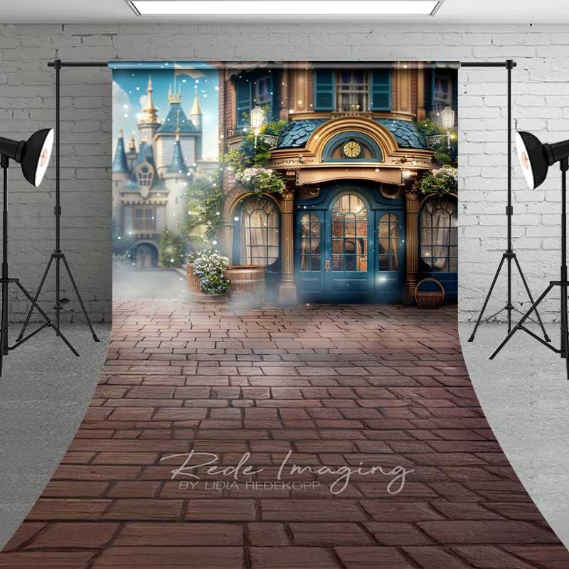 Aperturee Magic Castle Town Sweep Photo Backdrop Fantasy Theme Photo Background