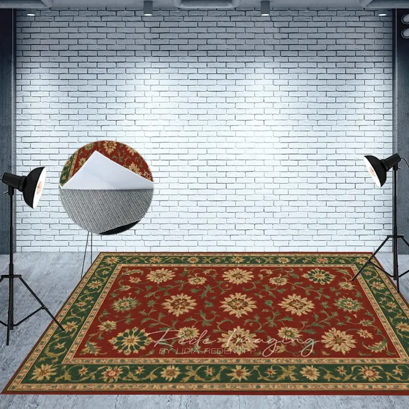 Aperturee Baroque Floral Pattern Photo Fabric Floor Backdrop, 5X3FT(1.5X1M), 41.2 USD, fabric floor backdrops, MATLRHD7K01-E