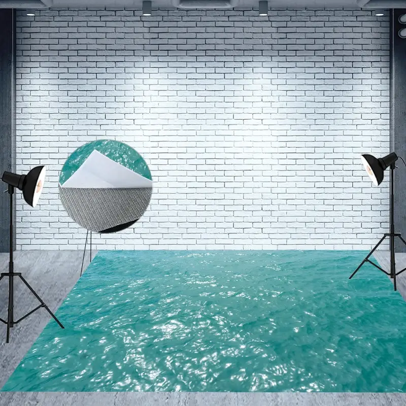 Aperturee Blue Sea Surface Under Sunshine Fabric Floor Backdrop, 5X3FT(1.5X1M), 41.2 USD, fabric floor backdrops, MATZYHD3L02-E