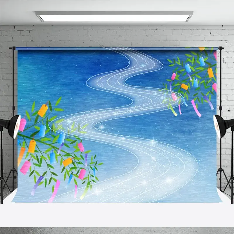 Aperturee Charming Summer Scene Paper Windmills Sky Backdrop, 3X2FT(1MX0.6M), 14 USD, summer backdrops, NYHD11316943-M
