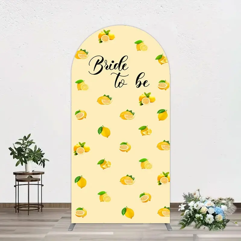 Aperturee Sweet Lemons Bride To Be Celebration Arch Backdrop, 1.6 x 4 ft (0.5 x 1.2 m), 98.18 USD, arch backdrop kit, XQGD1X55-AJ