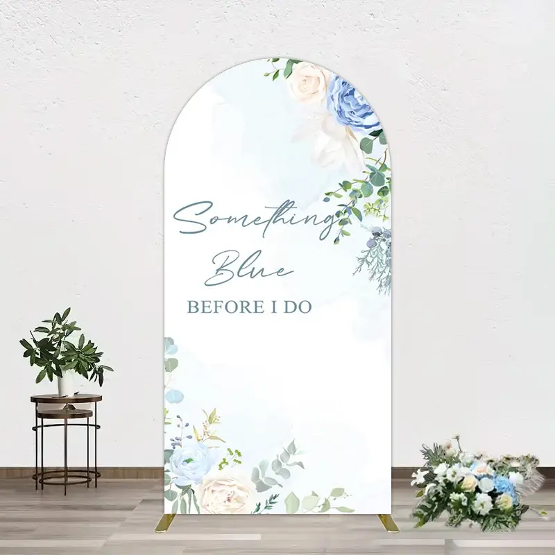 Aperturee Something Blue Before I Do Wedding Arch Backdrop, 1.6 x 4 ft (0.5 x 1.2 m), 98.18 USD, arch backdrop kit, YMGD1Z41-AJ