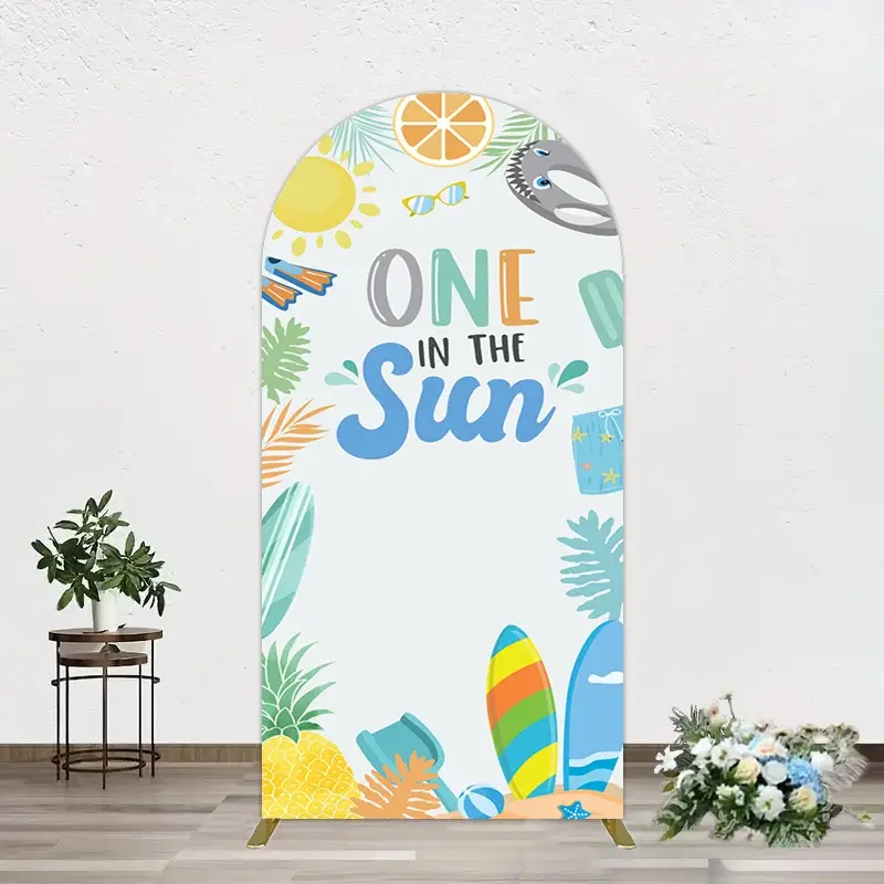 Aperturee Fresh Summer One In The Sun Birthday Arch Backdrop, 1.6 x 4 ft (0.5 x 1.2 m), 98.18 USD, arch backdrop kit, YMGD1Z91-AJ