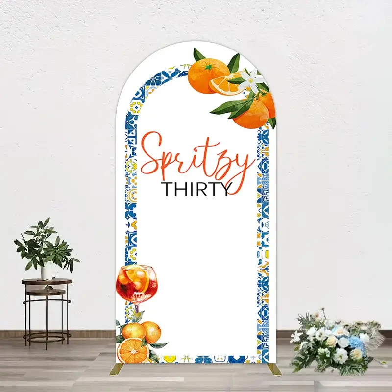 Aperturee Mediterranean Spritzy Thirty Birthday Arch Backdrop, 1.6 x 4 ft (0.5 x 1.2 m), 98.18 USD, arch backdrop kit, YMGD1Z94-AJ