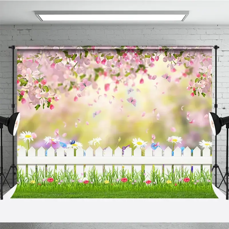 Aperturee Spring Garden Photography Backdrop Professional Nature Park Studio Prop
