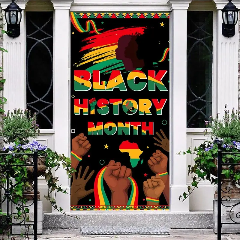 Aperturee Black History Month Door Cover African Heritage Education Prop