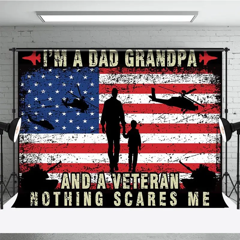 Aperturee Retro Usa Flag Helicopter Dad Grandpa Veteran Backdrop, 3X2FT(1MX0.6M), 14 USD, fathers day backdrops, ZHF645A-M