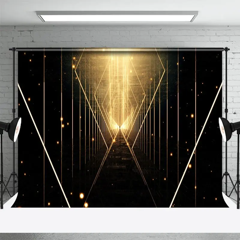 Aperturee Gold Thread Sacred Way Bokeh Photography Backdrop, 3X2FT(1MX0.6M), 14 USD, abstract textured backdrops, ZYHD6K88-M