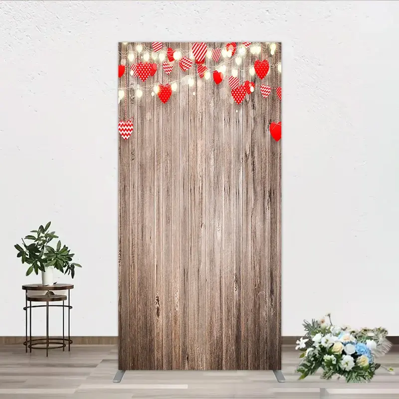 Aperturee Heart Wood Arch Backdrop, Rustic Valentine Day Wedding Engagement Party Decor Prop
