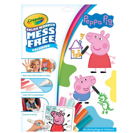 Crayola Gurli Gris Colour Wonder Mess Free Colouring Book - 23 parts