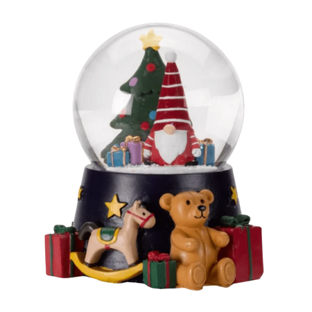 Three Kings Musical LED Snow Globe Santa Claus - 10cm