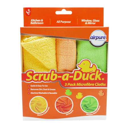 Airpure Scrub-a-Duck Microfibre Cloths - 3-Pack