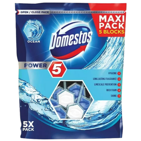 Domestos Toilet block Power 5 Ocean - 5 pcs