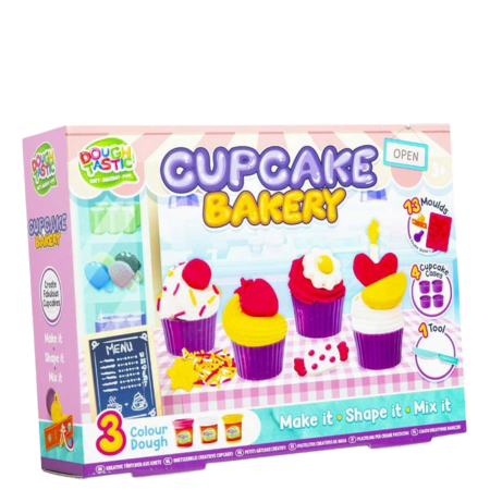 Dough Tastic Cupcake Bakery Playset – 3 Pcs