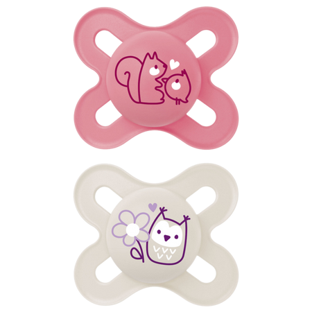 MAM Start Pink Design 0-2m Pacifier – 2 pcs