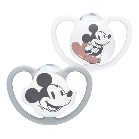 NUK Disney Space 6-18m Grey Pacifier – 2 pcs