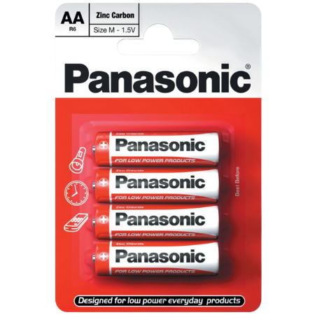 Panasonic Zinc Carbon 4xAA Batteries