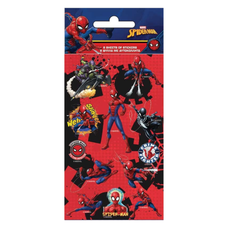 Spiderman Party Stickers - 6 sheets