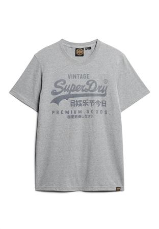 Superdry Classic Heritage Slim Fit T Shirt - Grey - S