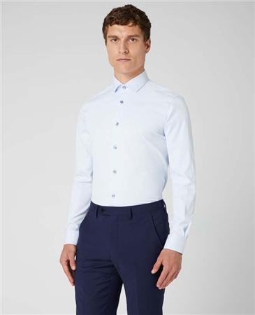 Remus Uomo Kirk Slim Fit Shirt - Blue - 16.5