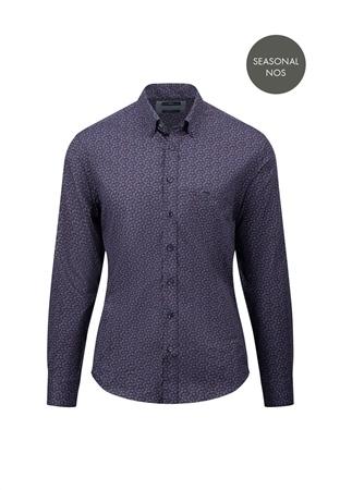 Fynch Hatton Leaf Print Button Down Shirt - Print - L