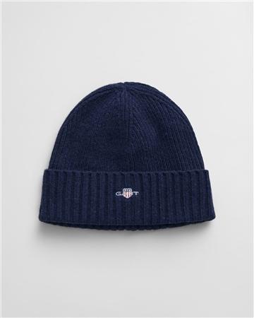 Gant Shield Wool Beanie - Blue/Navy - One