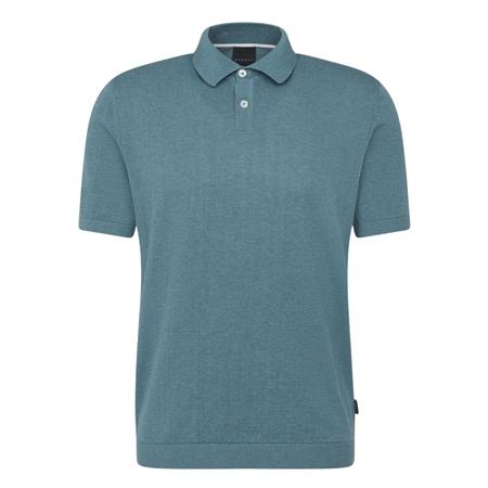 Bugatti Mens Knitted Polo Shirt - Green - XL