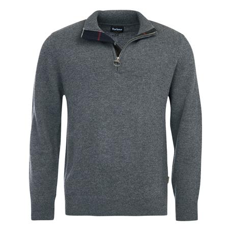 Barbour Holden Half Zip Knitted Jumper - Grey - 2XL