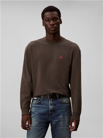Calvin Klein Jeans Cotton Terry Mono Logo Sweatshirt - Grey - XS