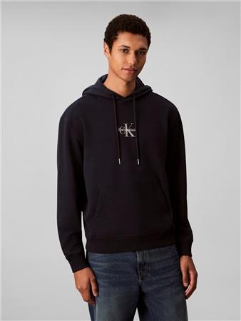 Calvin Klein Jeans Cotton Terry Logo Hoodie - Navy - XS