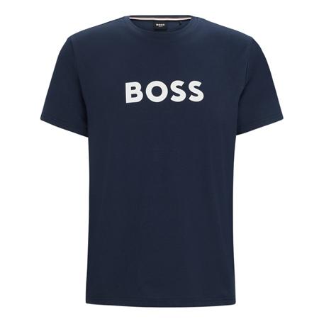 Boss Logo Cotton-jersey T-Shirt - Navy - L