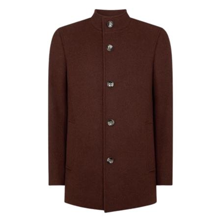 Remus Uomo Jonah Wool Overcoat - Wine - 38