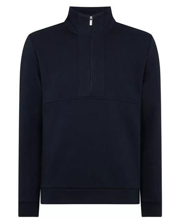 Remus Uomo Half-Zip Jersey Sweatshirt - Navy - XL