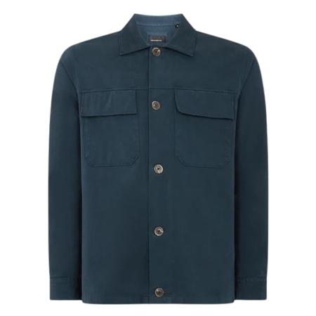 Remus Uomo Regular Fit Double Pocket Shacket - Blue - XL