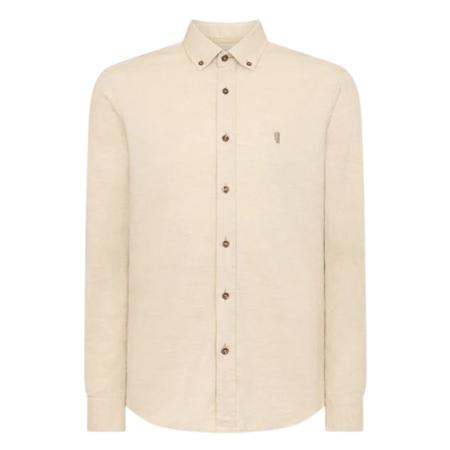 Remus Uomo Parker Tapered Fit Cotton Shirt - Beige - XL