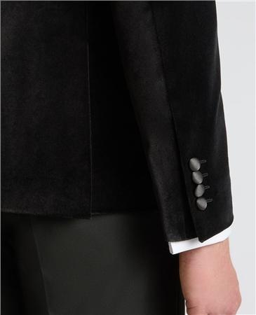 Remus Uomo Romeo Slim Fit Velvet Dinner Jacket - Black - 38R