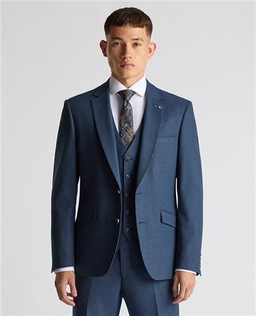 Remus Uomo Pablo Tapered Fit Stretch Jacket - Blue - 44S