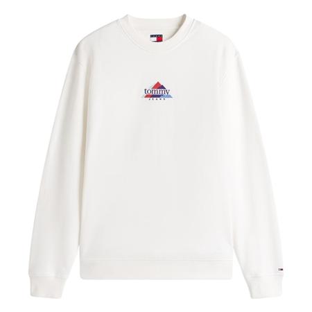 Tommy Jeans Mountain Logo Embroidery Terry Sweatshirt - Beige - L