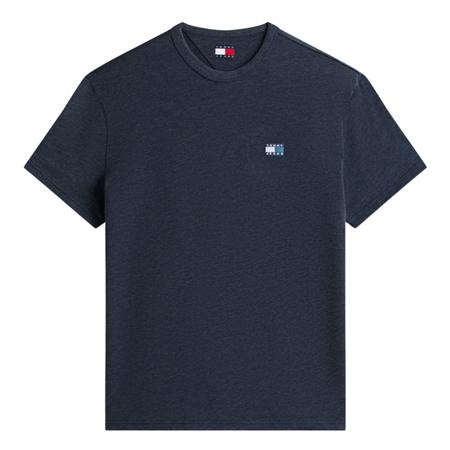 Tommy Jeans Tonal Tommy Badge Crew Neck T-Shirt - DK Navy - XS