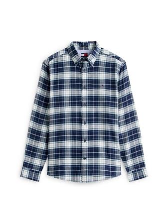 Tommy Jeans Regular Fit Check Flannel Shirt - Navy - M