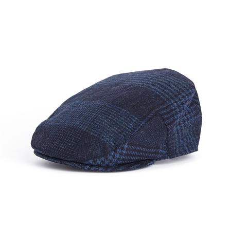 Barbour Deveron Tweed Flat Cap - Navy - M