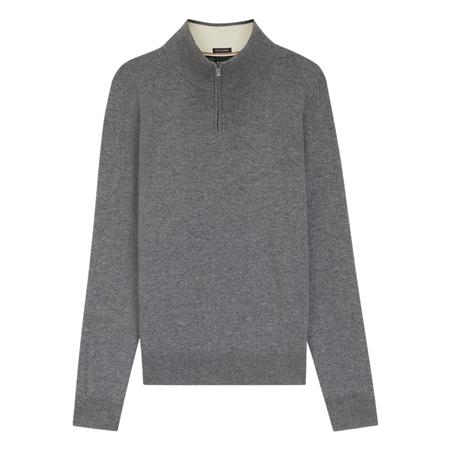 Boss H-Hemarlo Half Zip Sweater - Grey - M