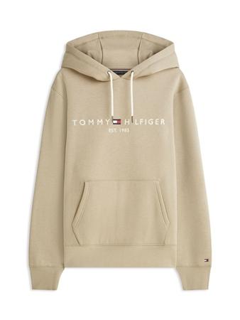 Tommy Hilfiger Logo Embroidery Fleece Hoodie M03 - Beige - S