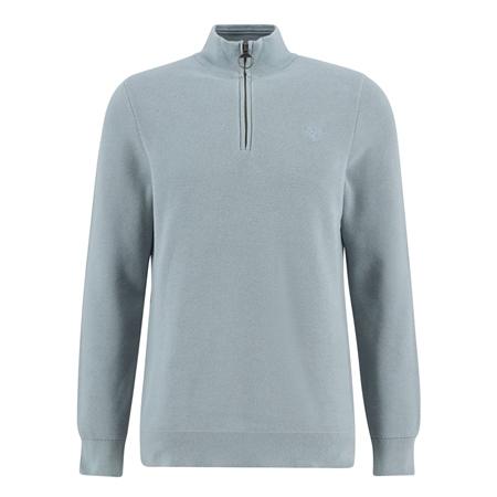 Barbour Essential Honeycomb Half Zip Sweater - Blue - XL