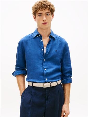 Tommy Hilfiger Pigment Dyed Pure Linen Shirt - Blue - XL