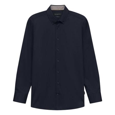Bugatti Casual Long Sleeve Plain Shirt- Navy - XL