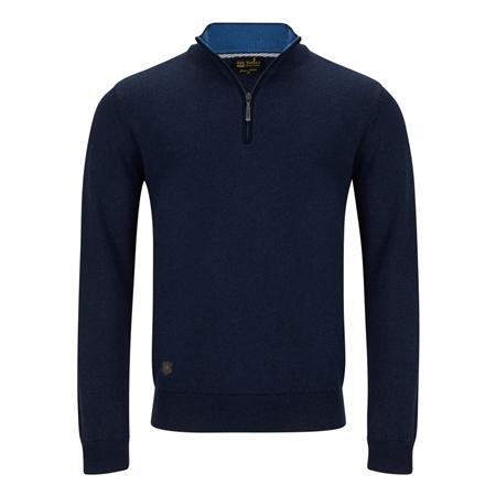 6th Sense Harry 1/4 Zip Sweater - Navy - L