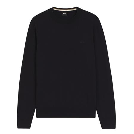 Boss Upacas Cotton Crew Neck Jumper - Navy - L