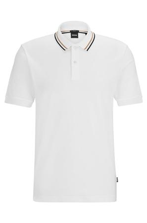 Boss Penrose Slim-fit Tipped Polo Shirt - White - L